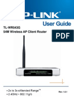 TL-WR543G 54M Wireless AP Client Router