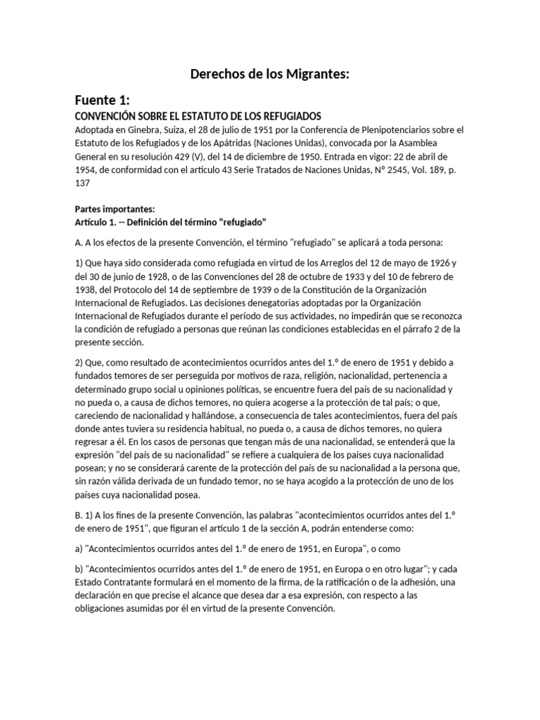 Derechos de los Migrantes y Refugiados | PDF | Derechos humanos ...
