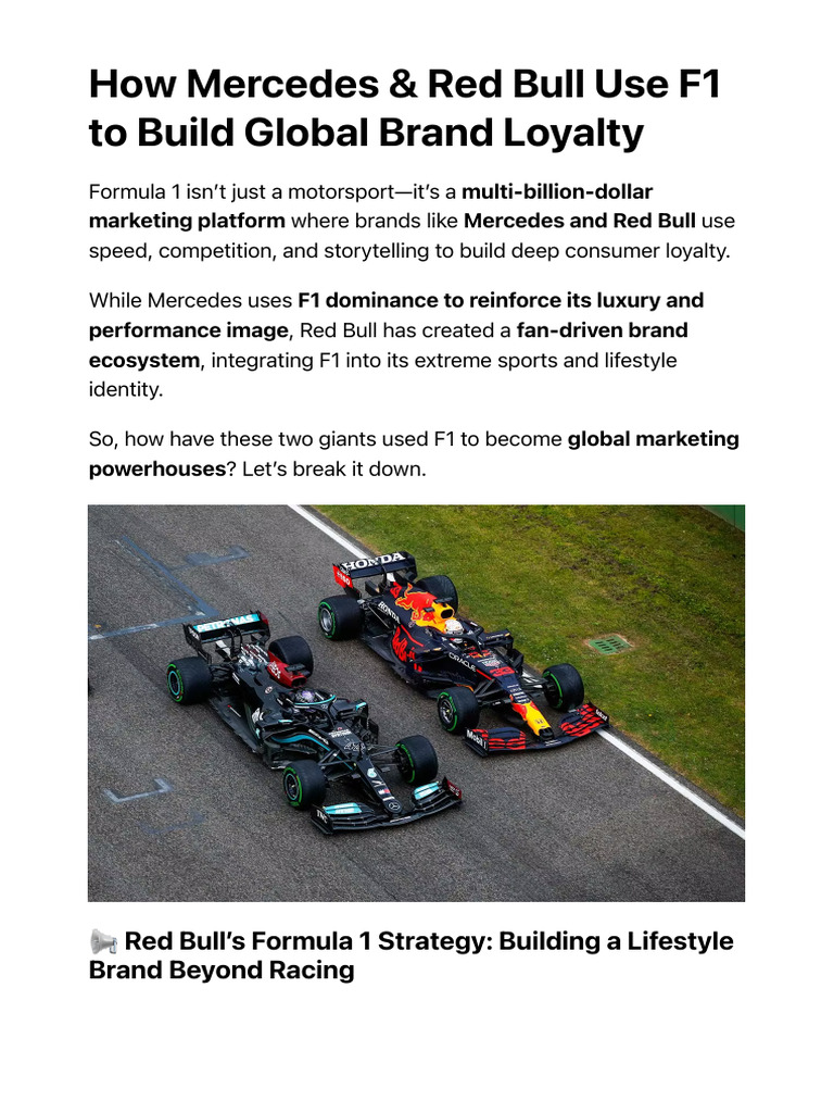 F1 Strategies: Red Bull vs. Mercedes | PDF | Formula One | Mercedes Benz