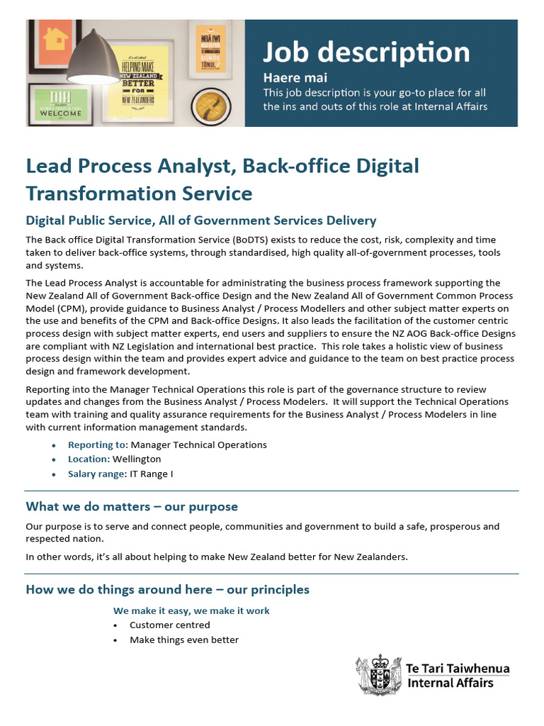 Lead Process Analyst Role Overview | PDF | Business Analysis ...