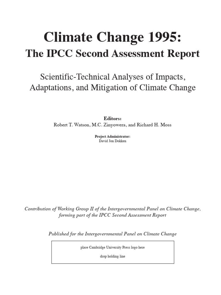 IPCC Second Assessment Report 1995 | PDF | Climate Change | Climate ...
