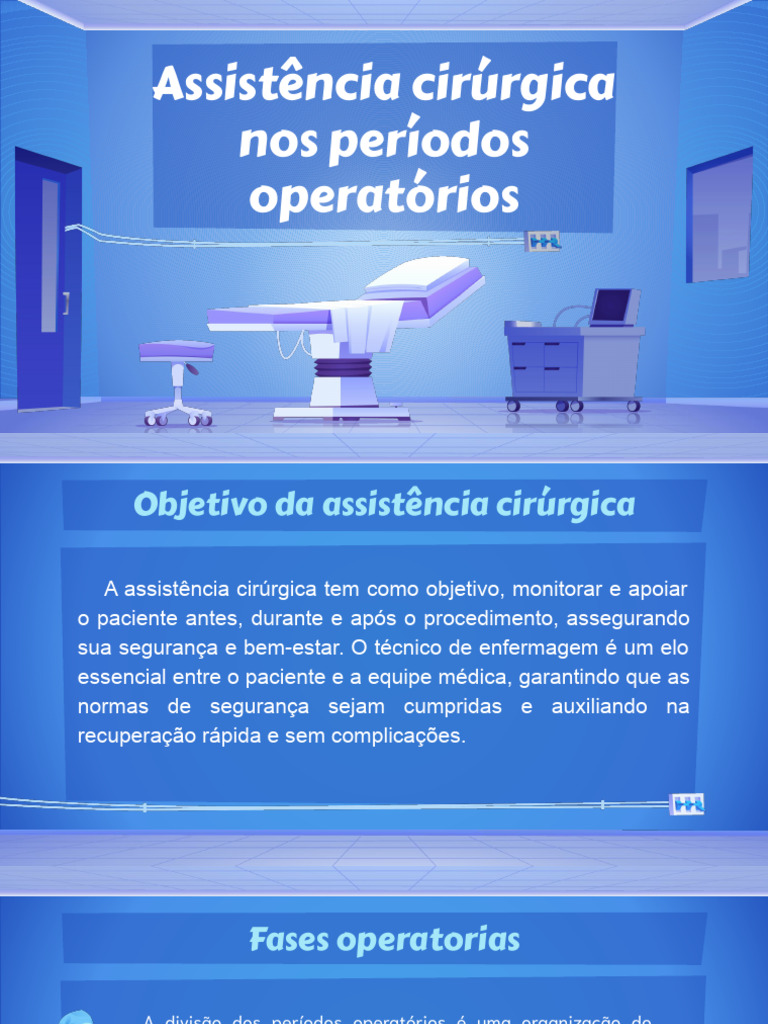 Assistência Cirúrgica: Fases e Cuidados | PDF | Enfermagem | Cirurgia