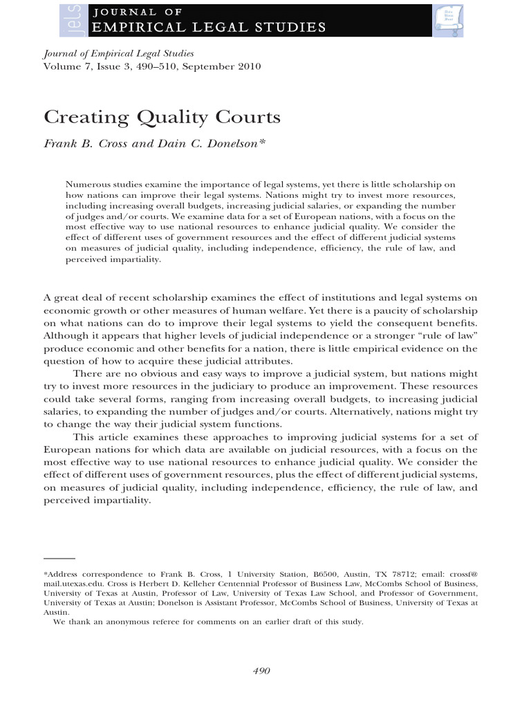 Creating Cuality Courts | PDF | Gross Domestic Product | Common Law