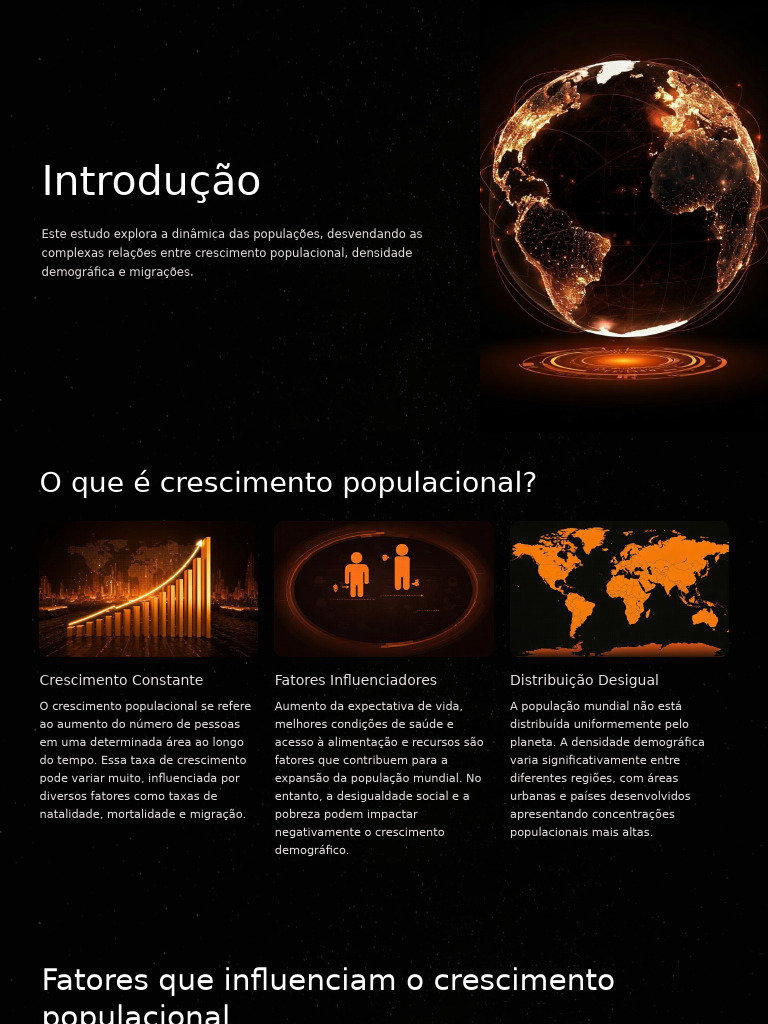 Fatores do Crescimento Populacional | PDF | Crescimento populacional ...