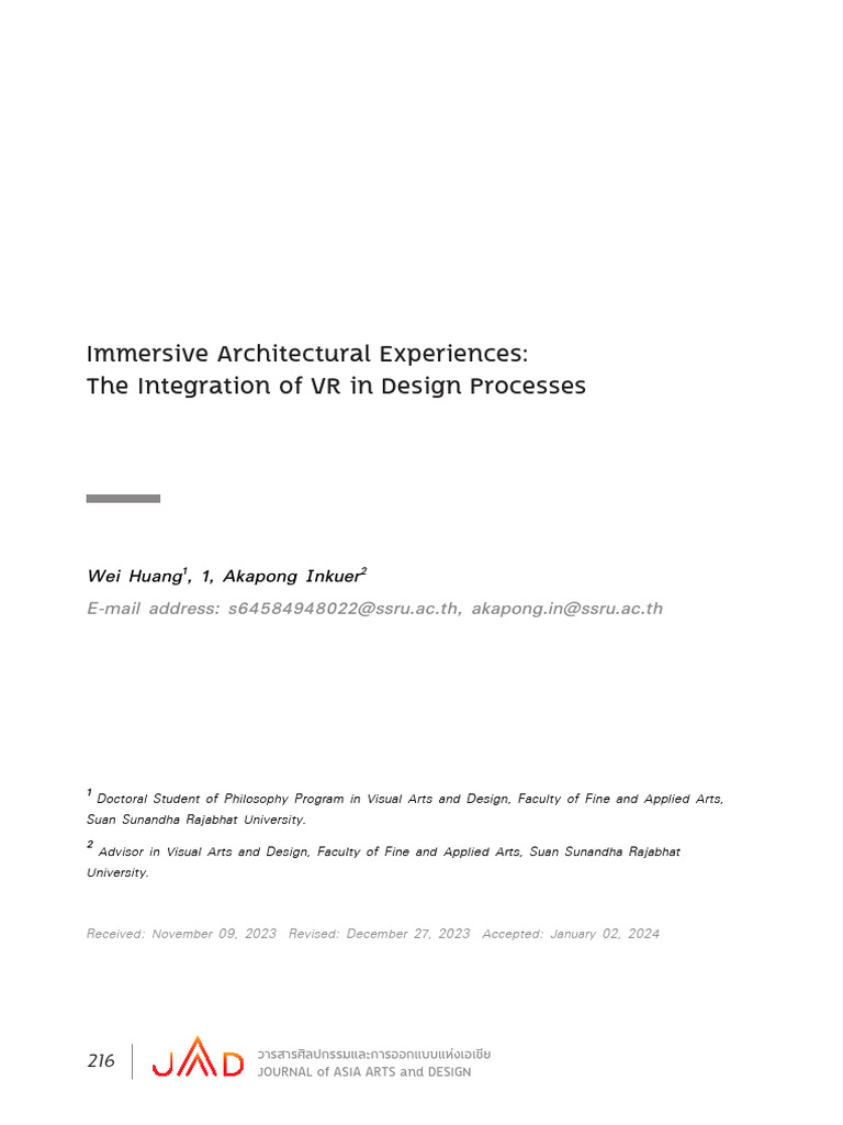 VR in 3D Architectural Design | PDF | Virtual Reality | Survey Methodology
