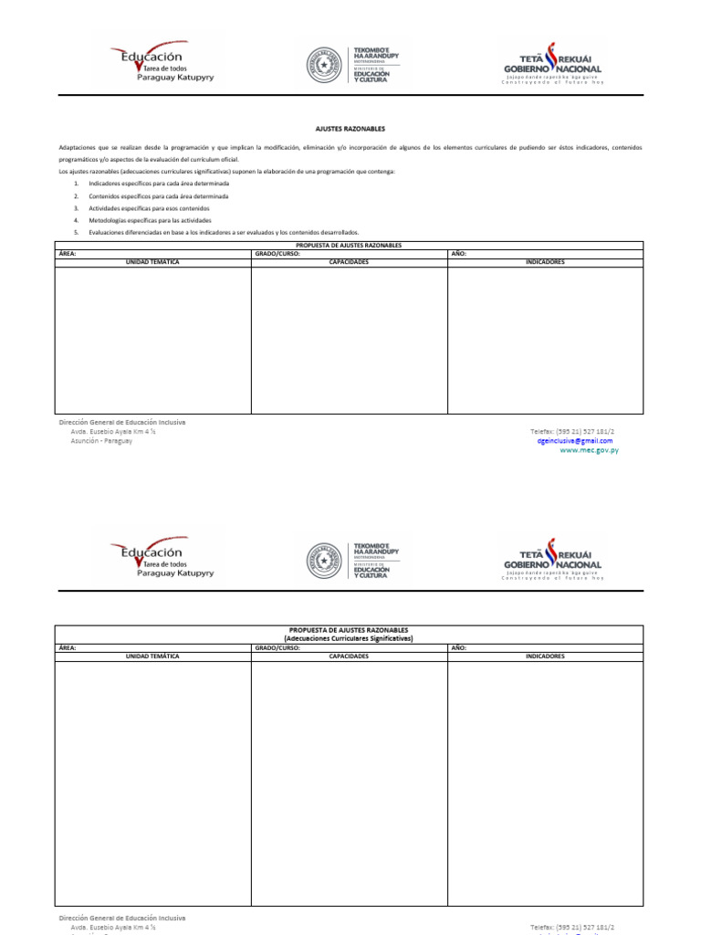 Ajustes Razonables en Educación Inclusiva | PDF | Plan de estudios ...