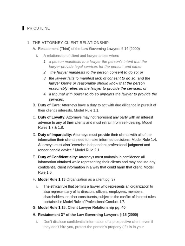 Understanding Attorney-Client Duties | PDF | Conflict Of Interest ...