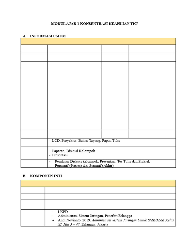 Modul Ajar Tkj Instalasi Sistem Operasi Pdf