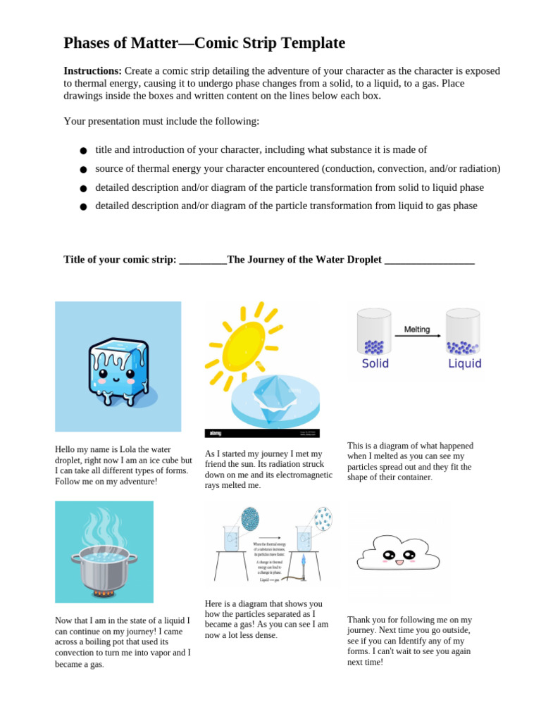 Water Droplet's Phase Change Adventure | PDF