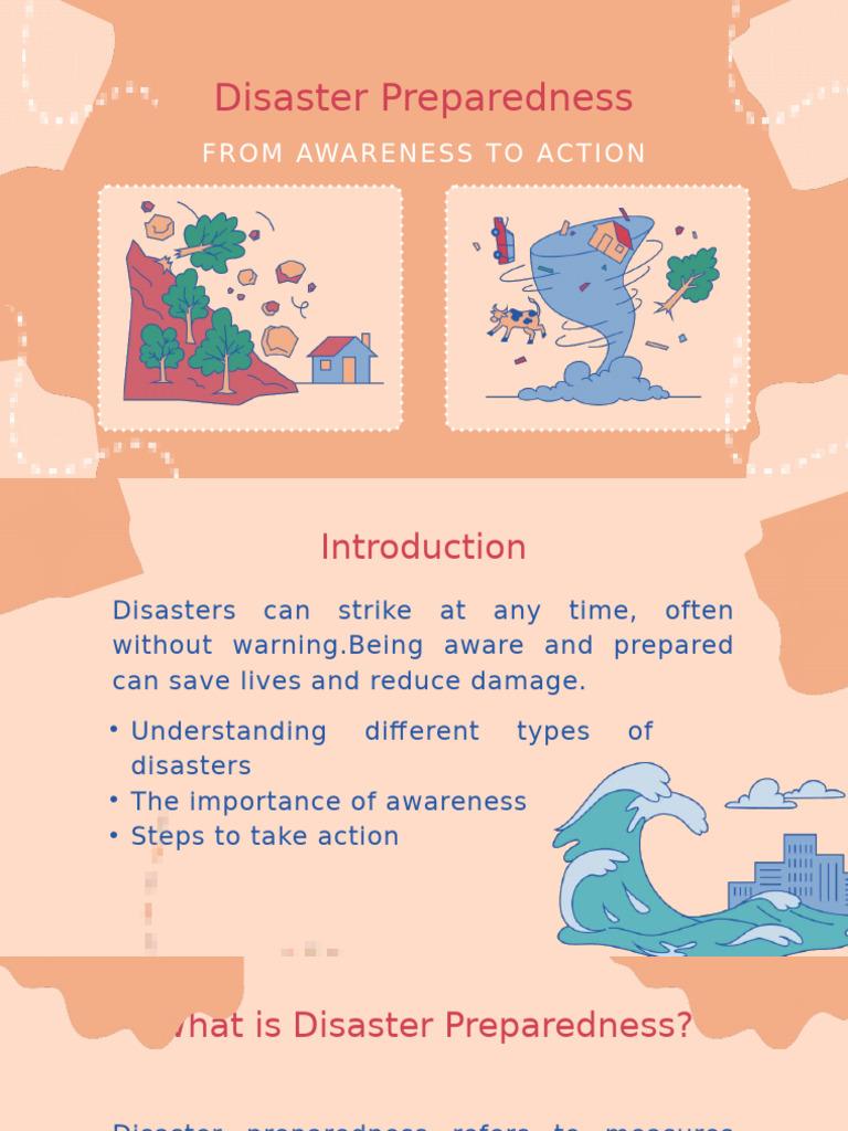 Orange and Blue Modern Illustrative Disaster Awareness Seminar ...