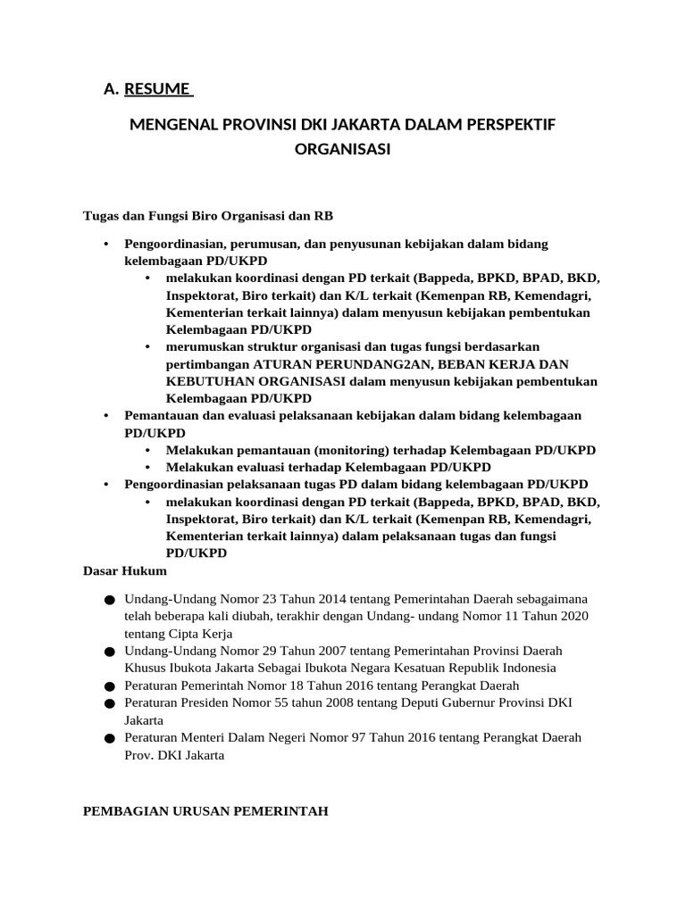 Contoh Resume 3 | PDF
