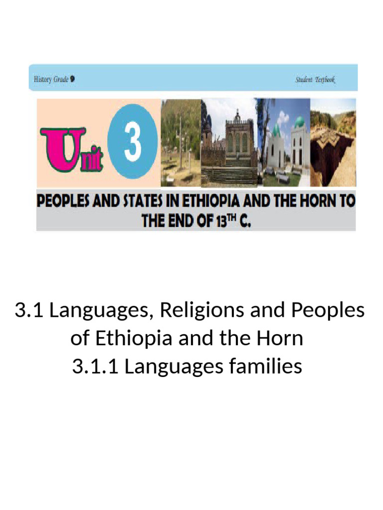 History Unit 3 Edited. This 2nd Edited | PDF | Horn Of Africa | Ethiopia