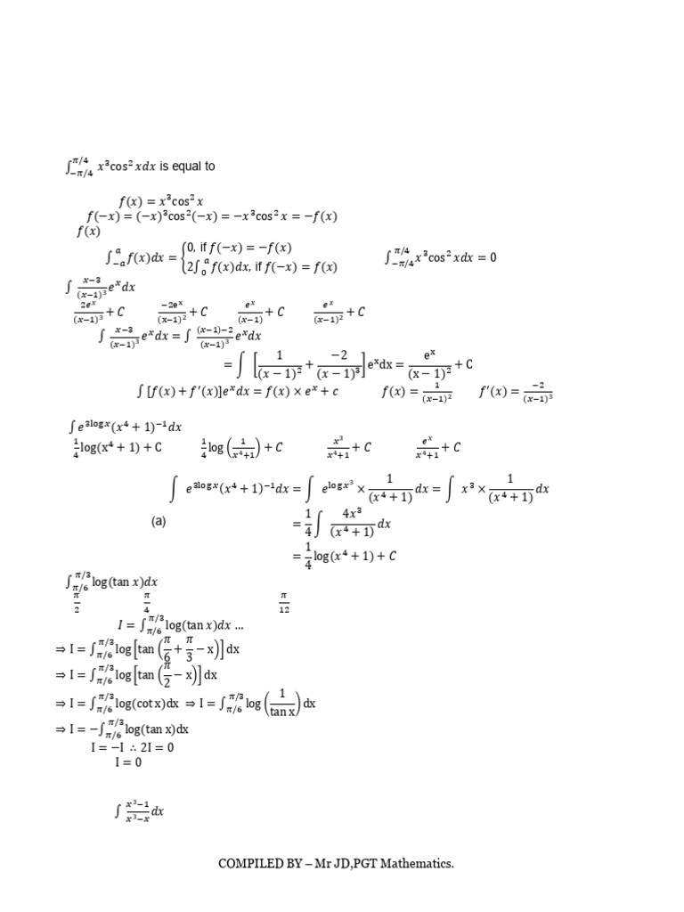 GRADE-12 - Integration | PDF