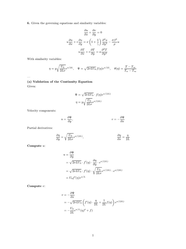 Governing Equations for Fluid Dynamics | PDF | Fluid Dynamics ...
