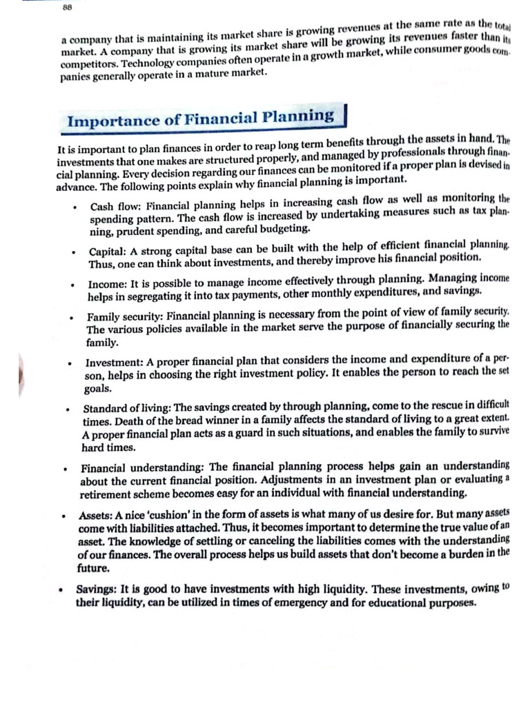Importance of Financial Planning | PDF