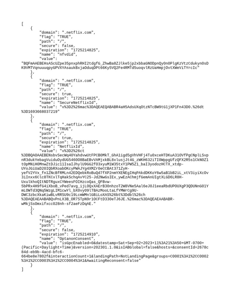 Netflix Cookie Data Overview | PDF