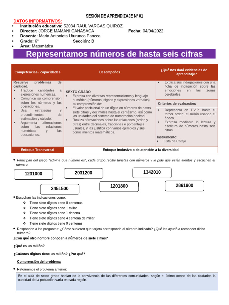 Aprendizaje de Matemáticas 6° Grado | PDF | Decimal | Aprendizaje