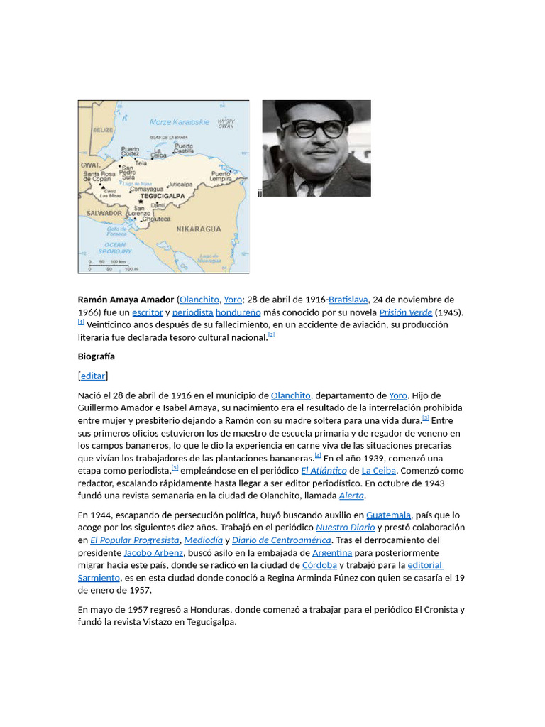 Biografía de Ramón Amaya Amador | PDF | Honduras