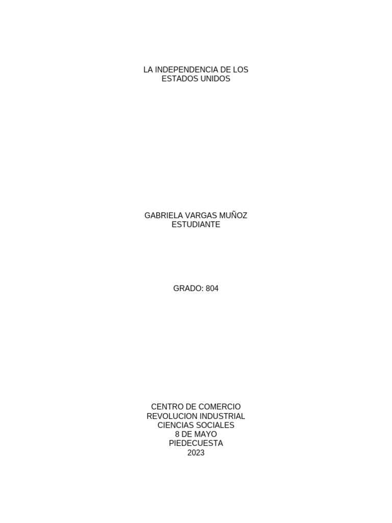 Independencia de Los Estados Unidos | PDF | Colonialismo | Padres ...
