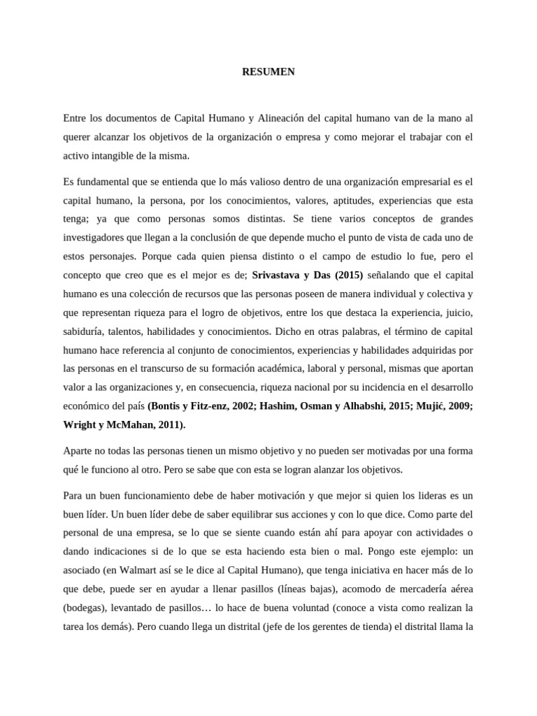 Capital Humano | PDF | Capital humano | Business