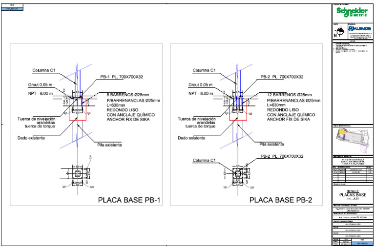 Det-mzz-01 - Detalle Placas Base | PDF