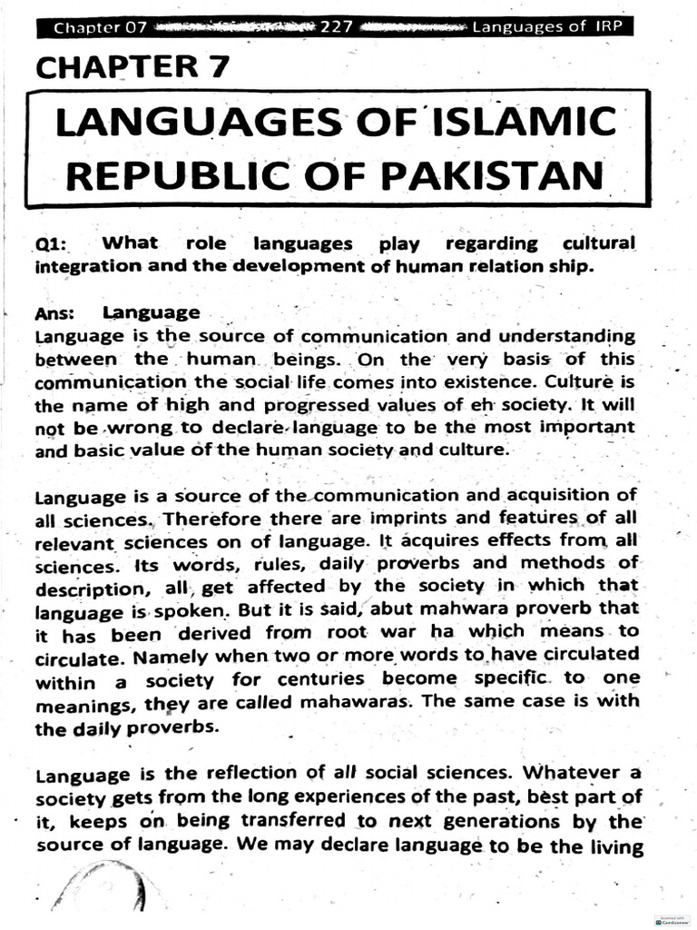 PakSt#7 Languages of Pak | PDF