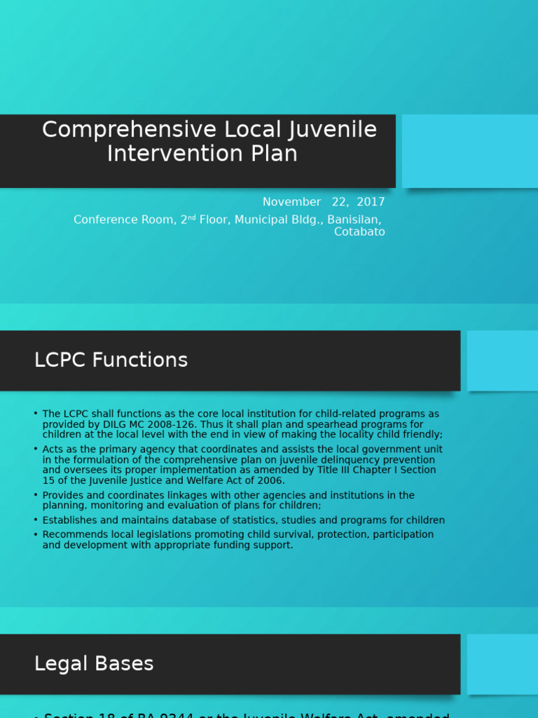 Comprehensive Local Juvenile Intervention Plan | PDF | Juvenile ...