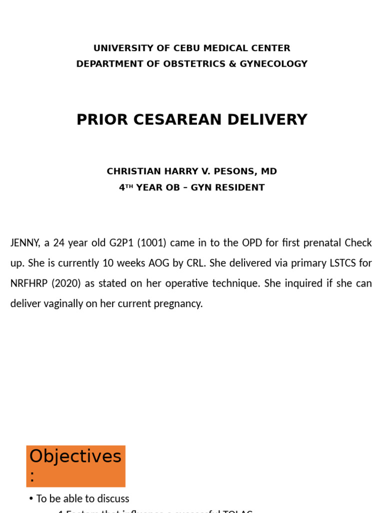 Prior CS Delivery | PDF | Childbirth | Pregnancy