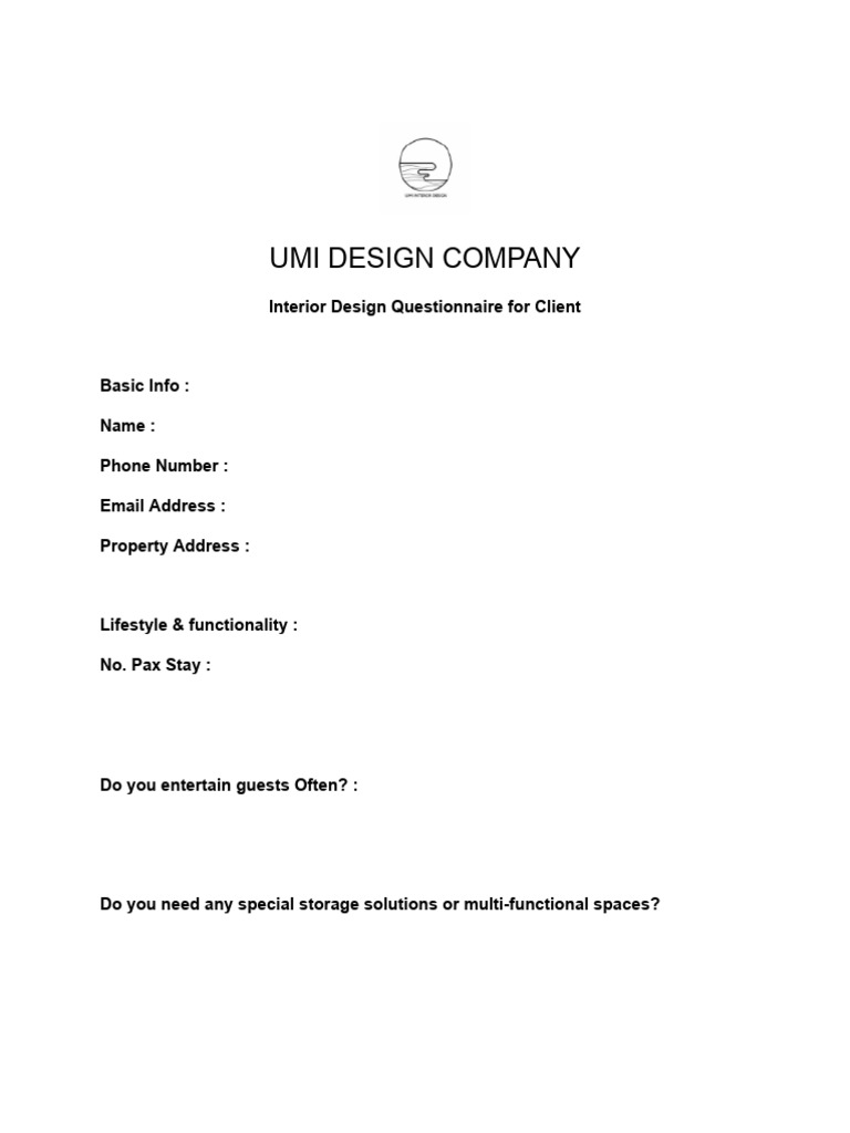 Interior design questionnaire: 30 insightful questions to ask, image size:768x1024