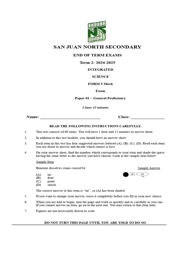 Integrated Science 2023 Correction | PDF | Atmosphere Of Earth | Soil