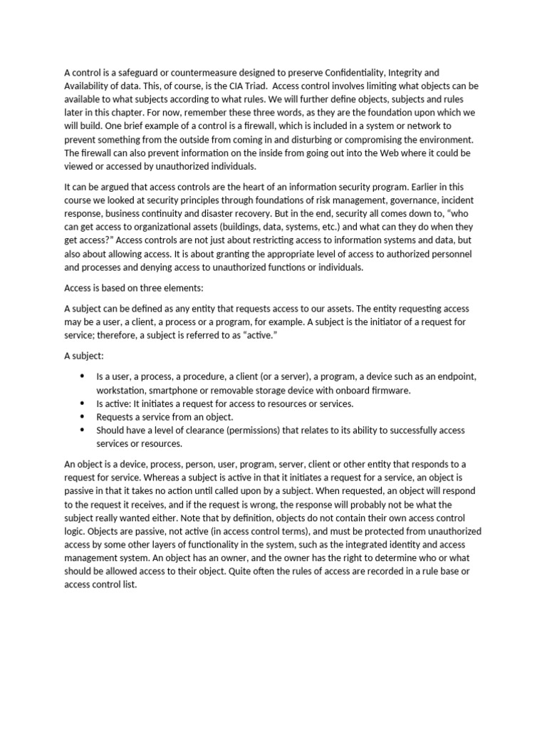 Understanding Access Control Basics | PDF | Computer Access Control ...