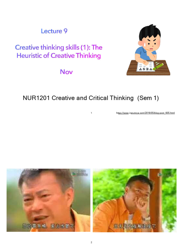C Thinking L02 Creative Thinking Skills | PDF | Thought | Creativity