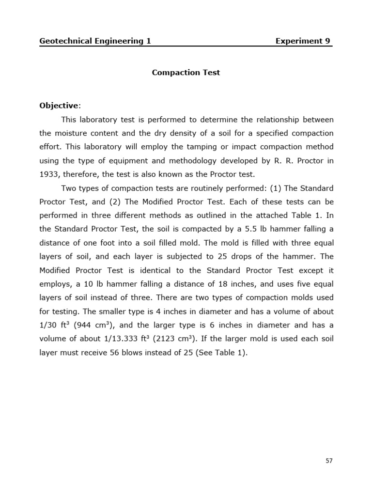 Proctor Compaction Test Guide | PDF | Earth Sciences