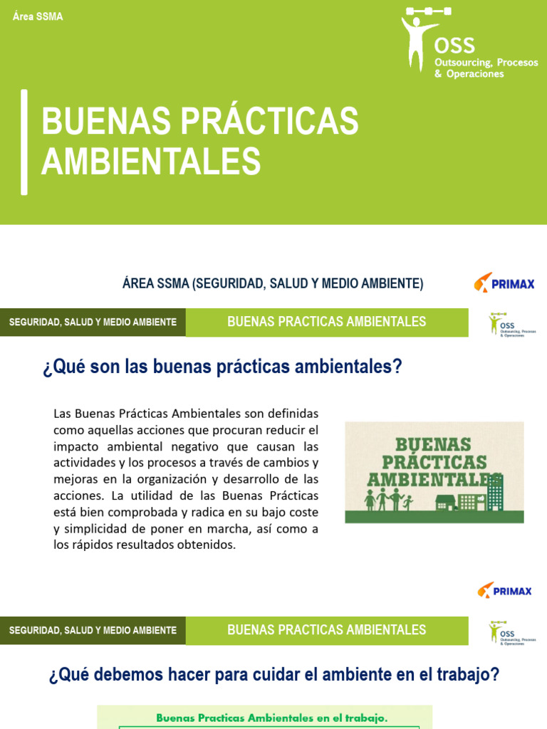 Buenas Prácticas Ambientales en el Trabajo | PDF | Agua | Residuos