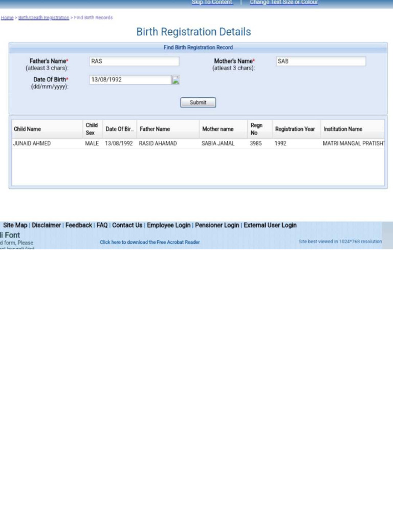 KMC Birth Certificate | PDF