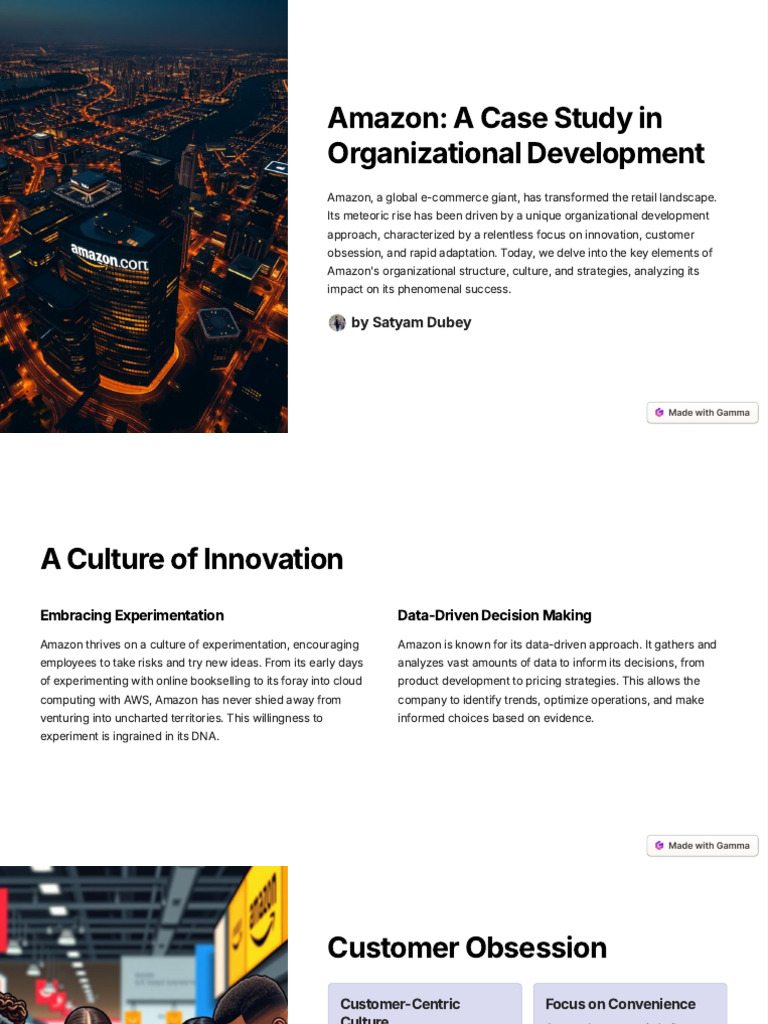 Amazon's Organizational Development Insights | PDF | Agile Software ...