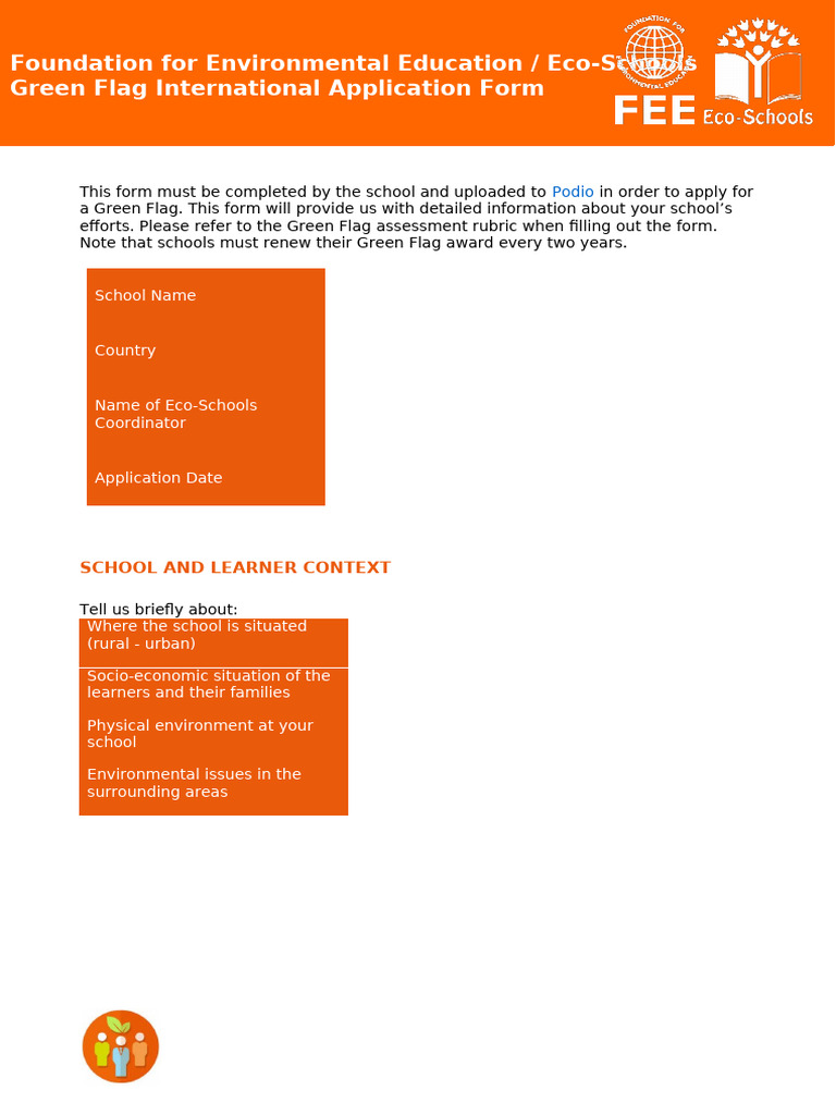 Eco-Schools Green Flag Application Guide | PDF | Learning