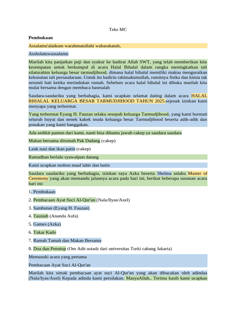 Teks MC | PDF