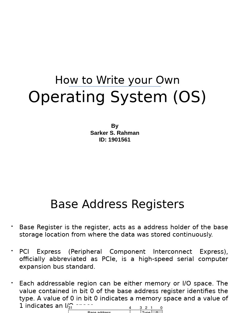Guide to Writing an Operating System | PDF | Operating System ...