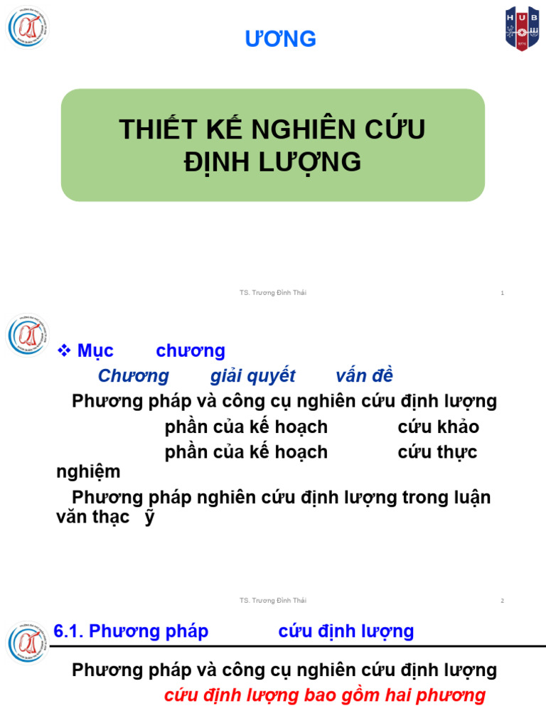 Chuong 6. Thiet Ke Nghien Cuu Dinh Luong | PDF