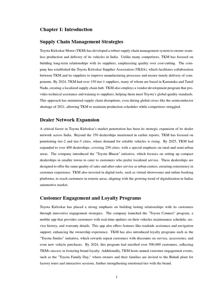 Chapter I: Introduction Supply Chain Management Strategies | PDF ...