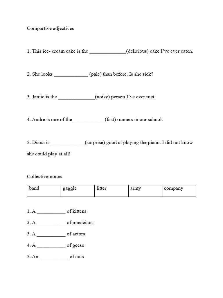Compartive Adjectives | PDF