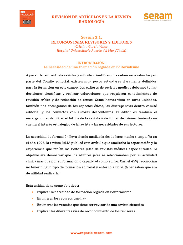 Sesion_3.1.Recursos para revisores y editores | PDF | Publicación | Red ...