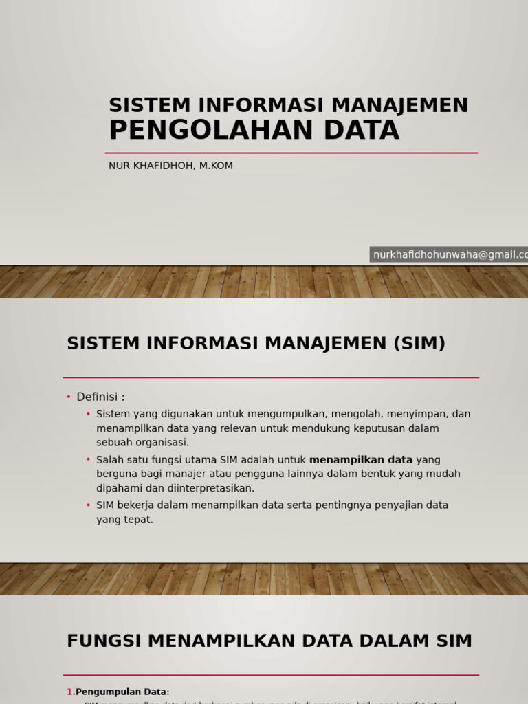 SIM - Pengolahan Data | PDF