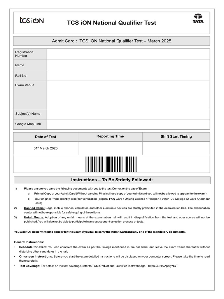 Admit Card | PDF | Identity Document | Authentication