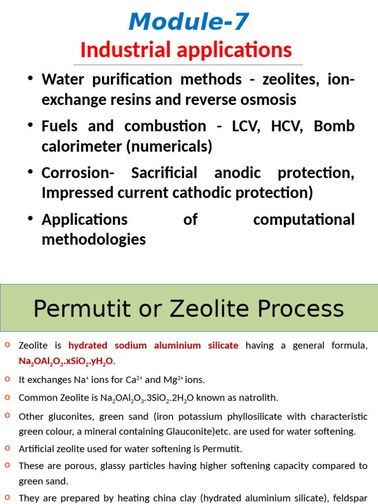 Water Purification and Fuel Combustion Methods | PDF | Ion Exchange ...