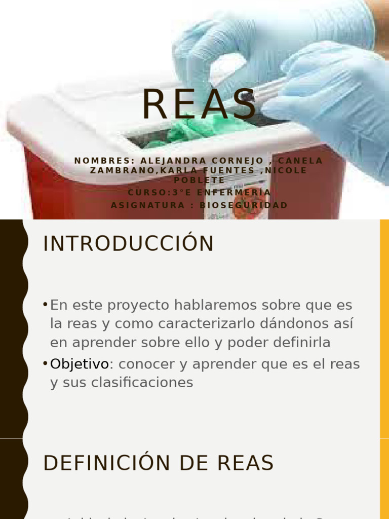 Definición y Clasificación de REAS | PDF