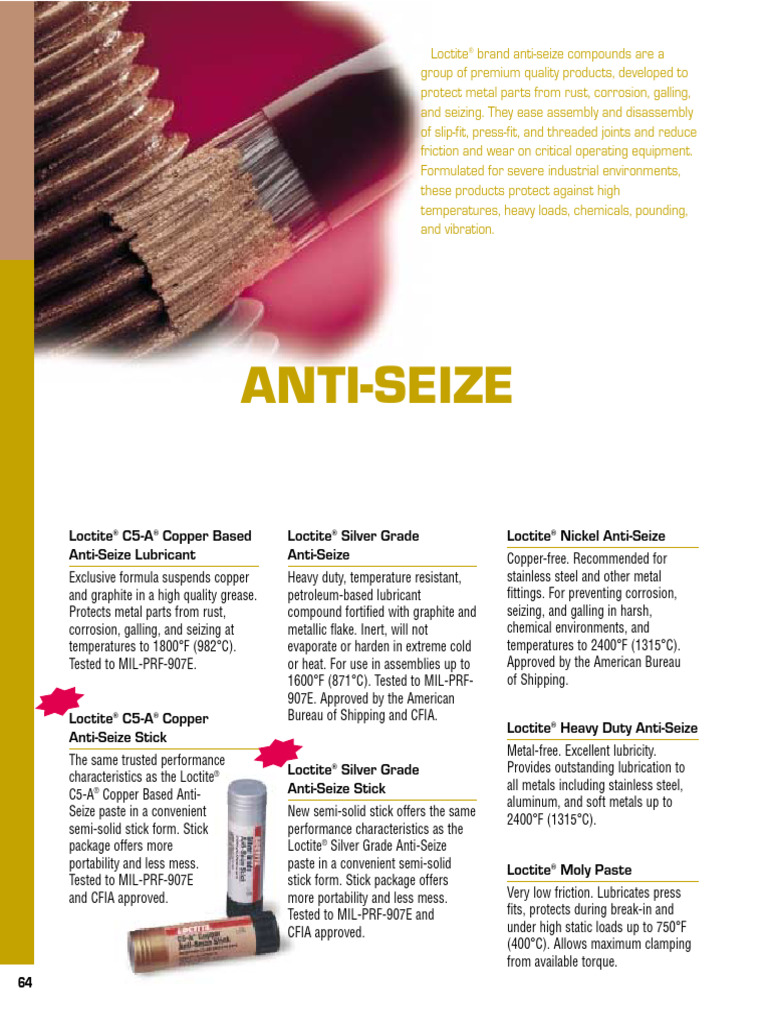 Loctite Moly 50 Anti-Seize Overview | PDF | Stainless Steel | Corrosion