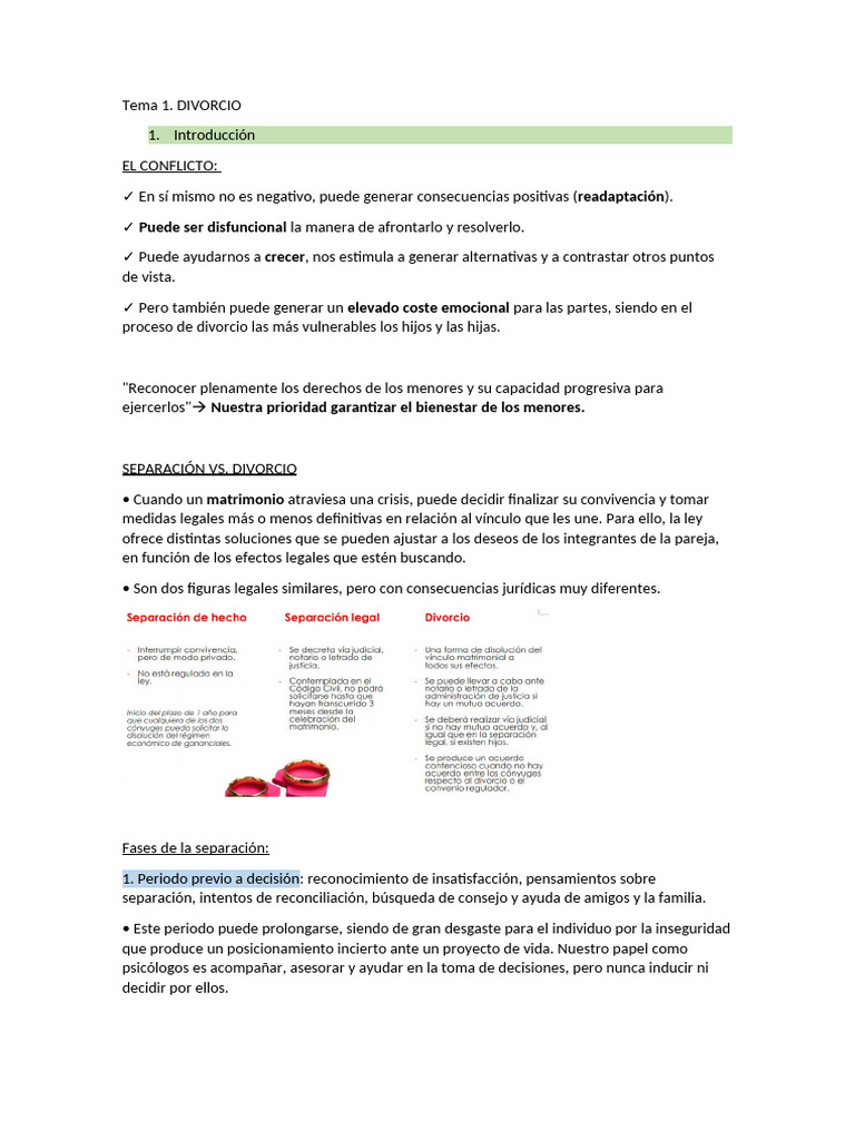Impacto Psicológico del Divorcio en Familias | PDF | Las emociones ...