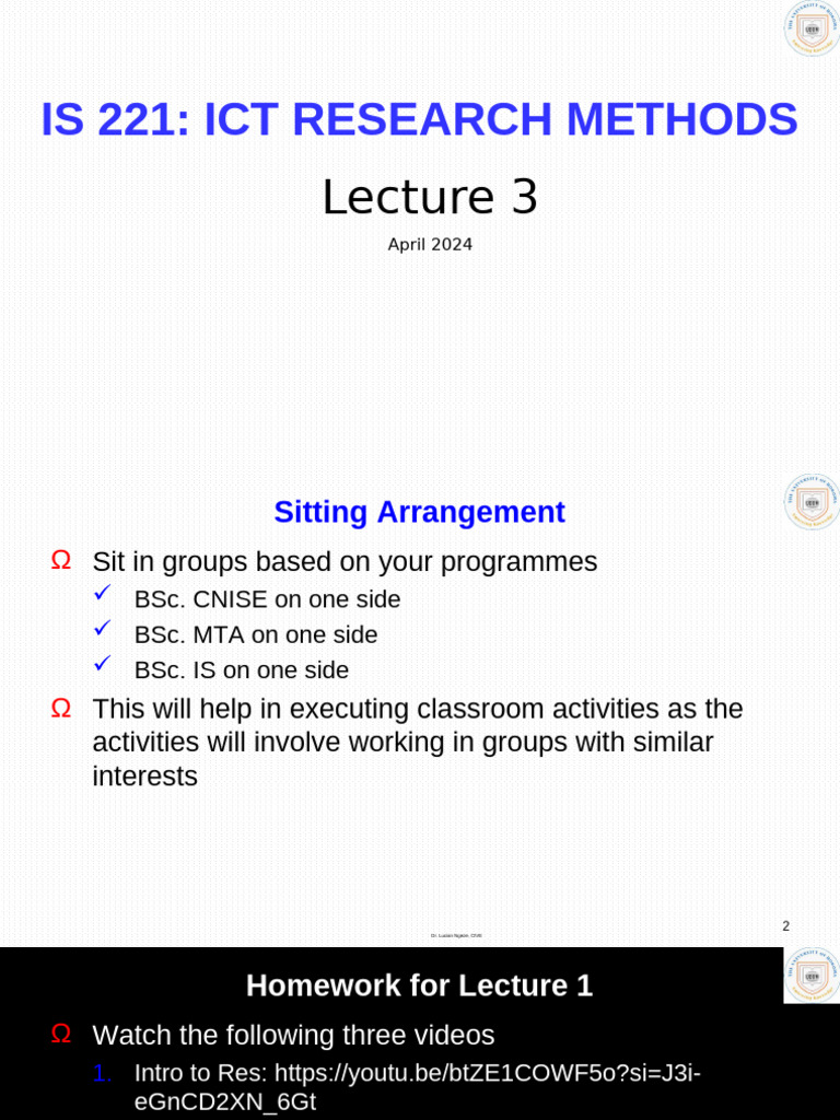 Is 221 ICT Research Methods - Lecture 2 | PDF | Solar Power | Agriculture